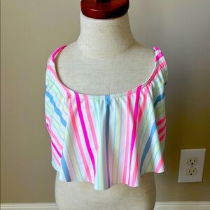 Vineyard Vines colorful, striped bikini top